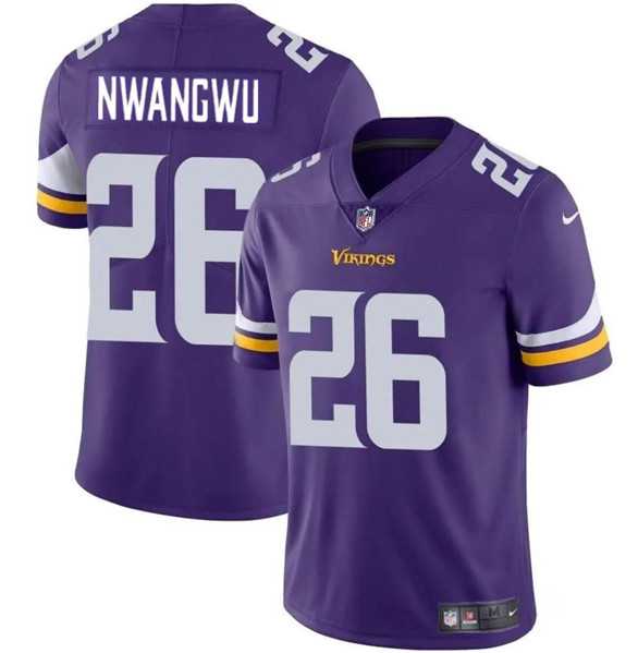 Men & Women & Youth Minnesota Vikings #26 Kene Nwangwu Purple Vapor Untouchable Limited Stitched Jersey->minnesota vikings->NFL Jersey